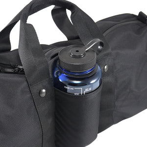 ARKTYPE Boltpack Duffel - Black - Side Water Bottle Sleeve