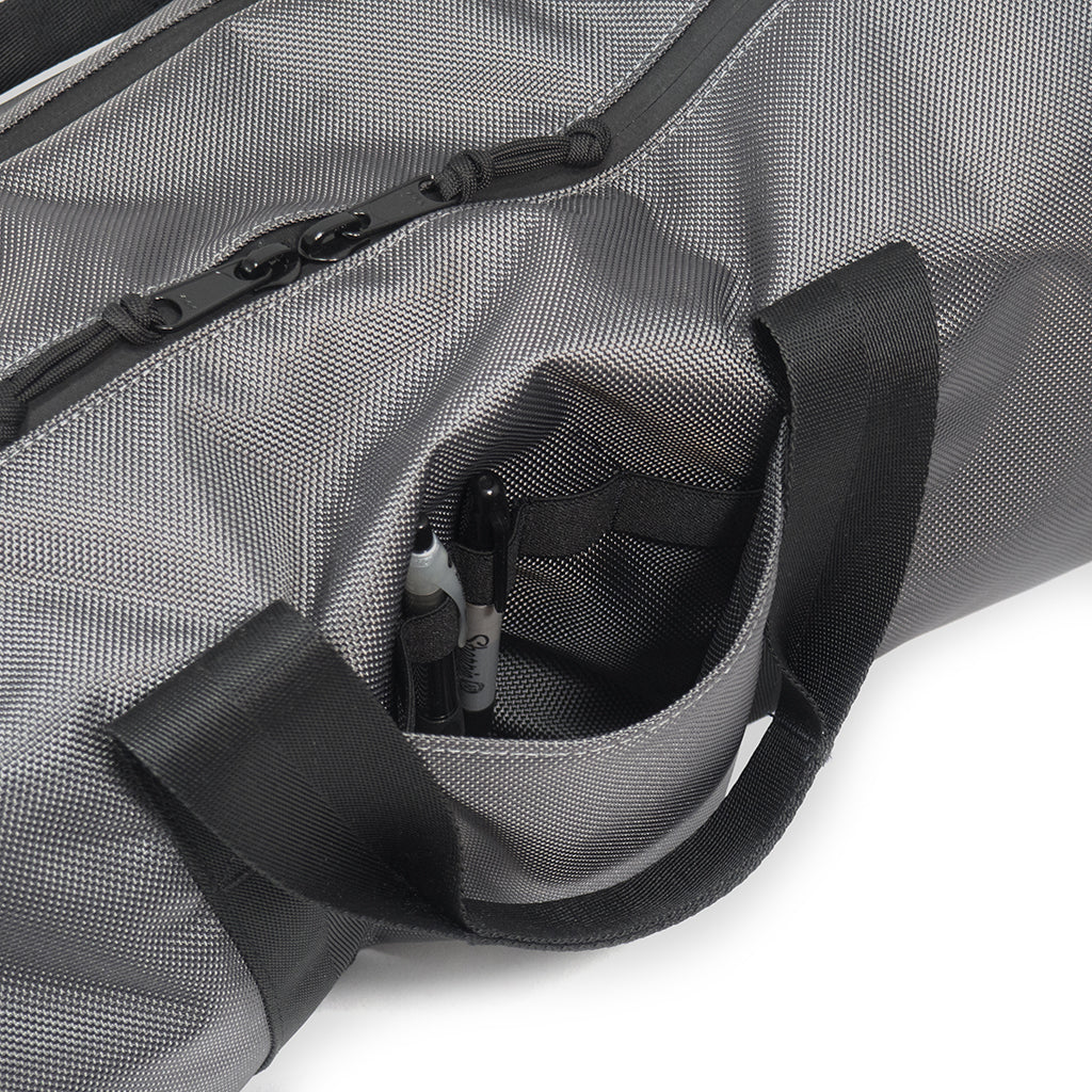 ARKTYPE Boltpack Duffel - Charcoal - Side Sleeve with Elastic