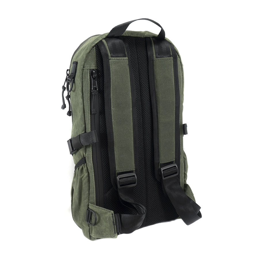 ARKTYPE Dashpack Backpack - Olive Drab Waxed Canvas - Perspective