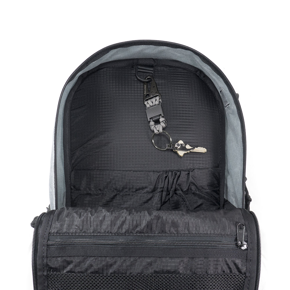 ARKTYPE Dashpack Backpack - Slate Waxed Canvas - Ceiling D-Ring
