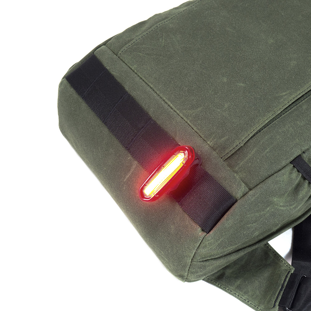 ARKTYPE Dashpack Backpack - Olive Drab Waxed Canvas - Front Mil-Spec Webbing